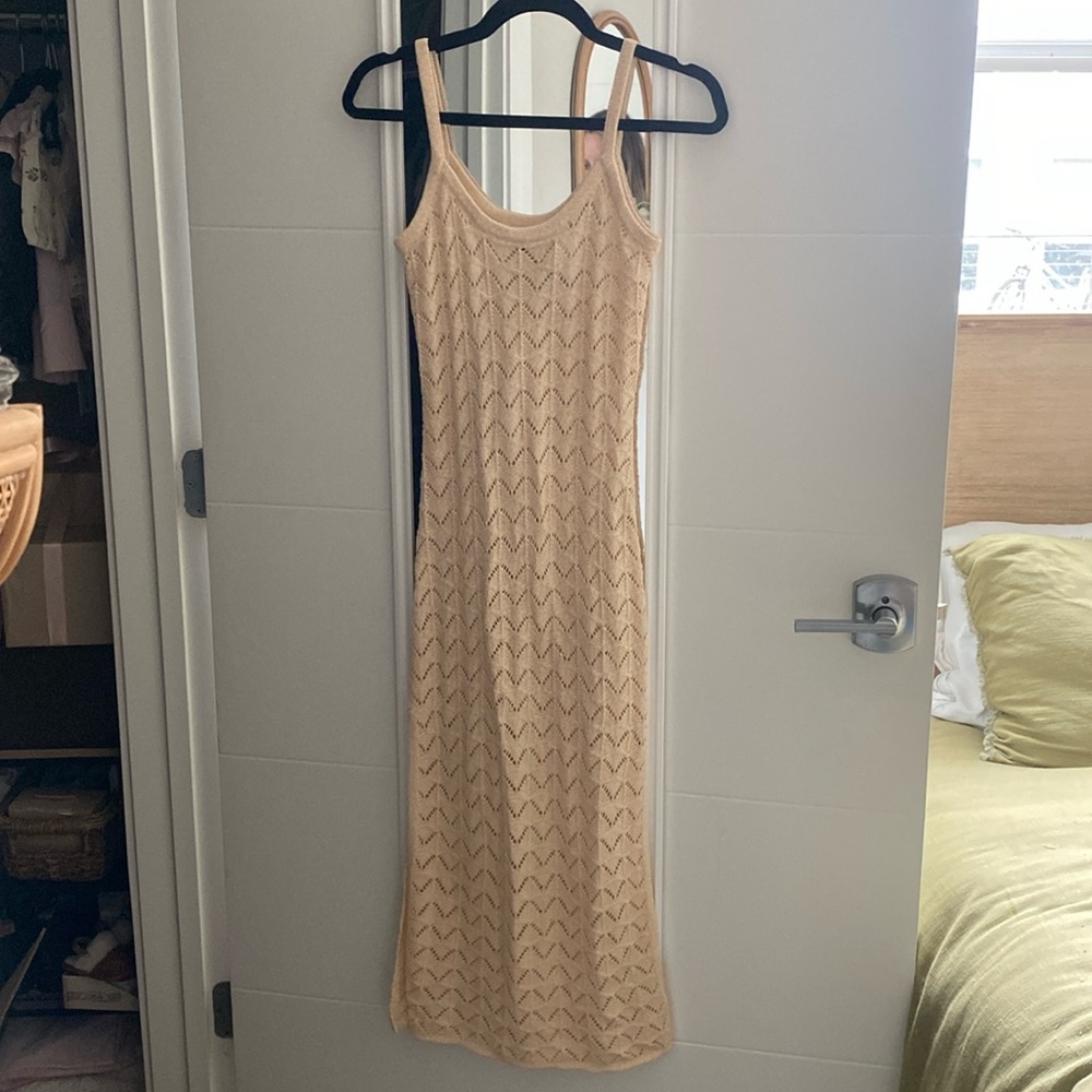 Rhythm Marketta Knit Midi Dress in Cream NWT - Picture 3 of 8